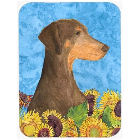 CAROLINES TREASURES Carolines Treasures SS4112LCB Doberman Glass Cutting Board - Large SS4112LCB